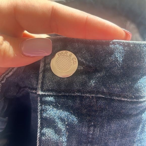 DKR & co jeans with gorgeous embroidery on the bottoms of the jeans and zippers - Picture 6 of 6